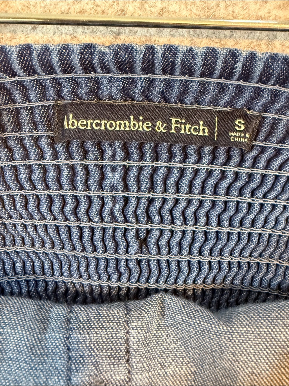 Abercrombie & Fitch Chambray Denim Romper Women’s Small Button Front Sleeveless - Picture 3 of 8